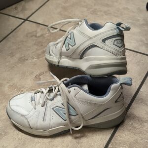 New Balance White and Gray Sneakers